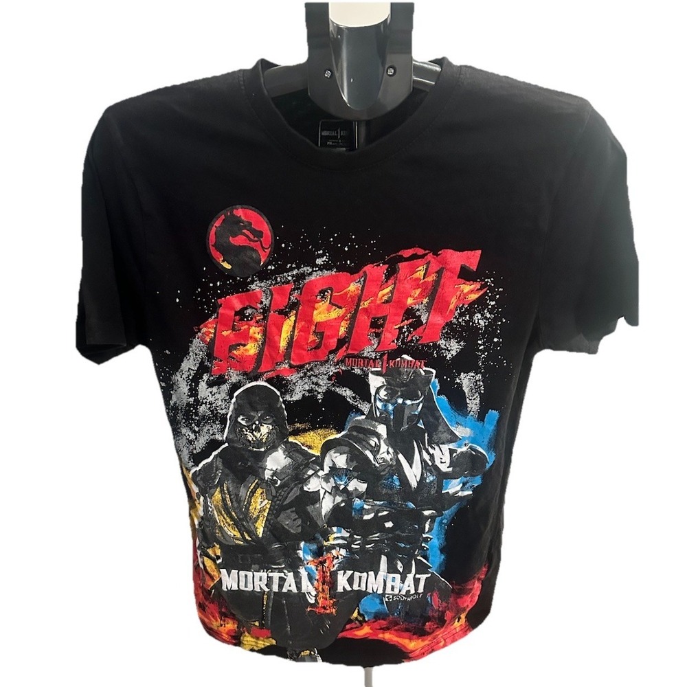 Mortal‎ Kombat 1 × Southpole Fight Graphic Tee Scorpion Sub-Zero black Size M